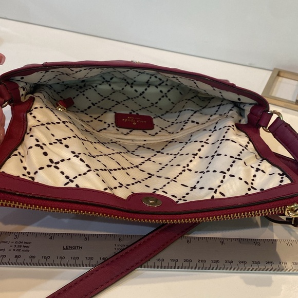 Kate Spade Fremont Place Julian Crossbody Bag - Red Plum Leather GUC - Picture 11 of 15